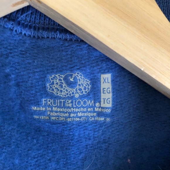 VTG embellished Blue Floral Women's Sweater XL in Mens so more room for women - Picture 5 of 7